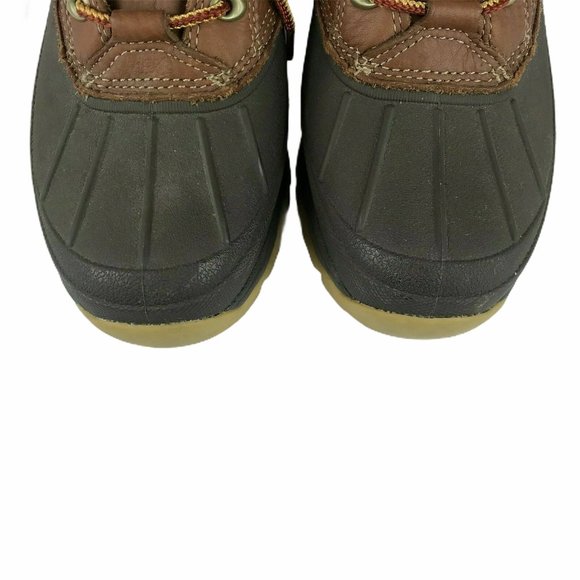 LL Bean Hiking Outdoor Leather Boots Brown Duck Boots Women's 8 Medium - Picture 5 of 11